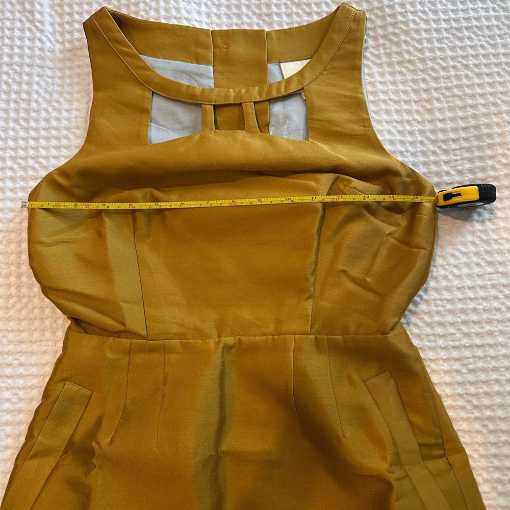 NWOT Anthropologie Maeve Mustard Gold Dress - Picture 7 of 8